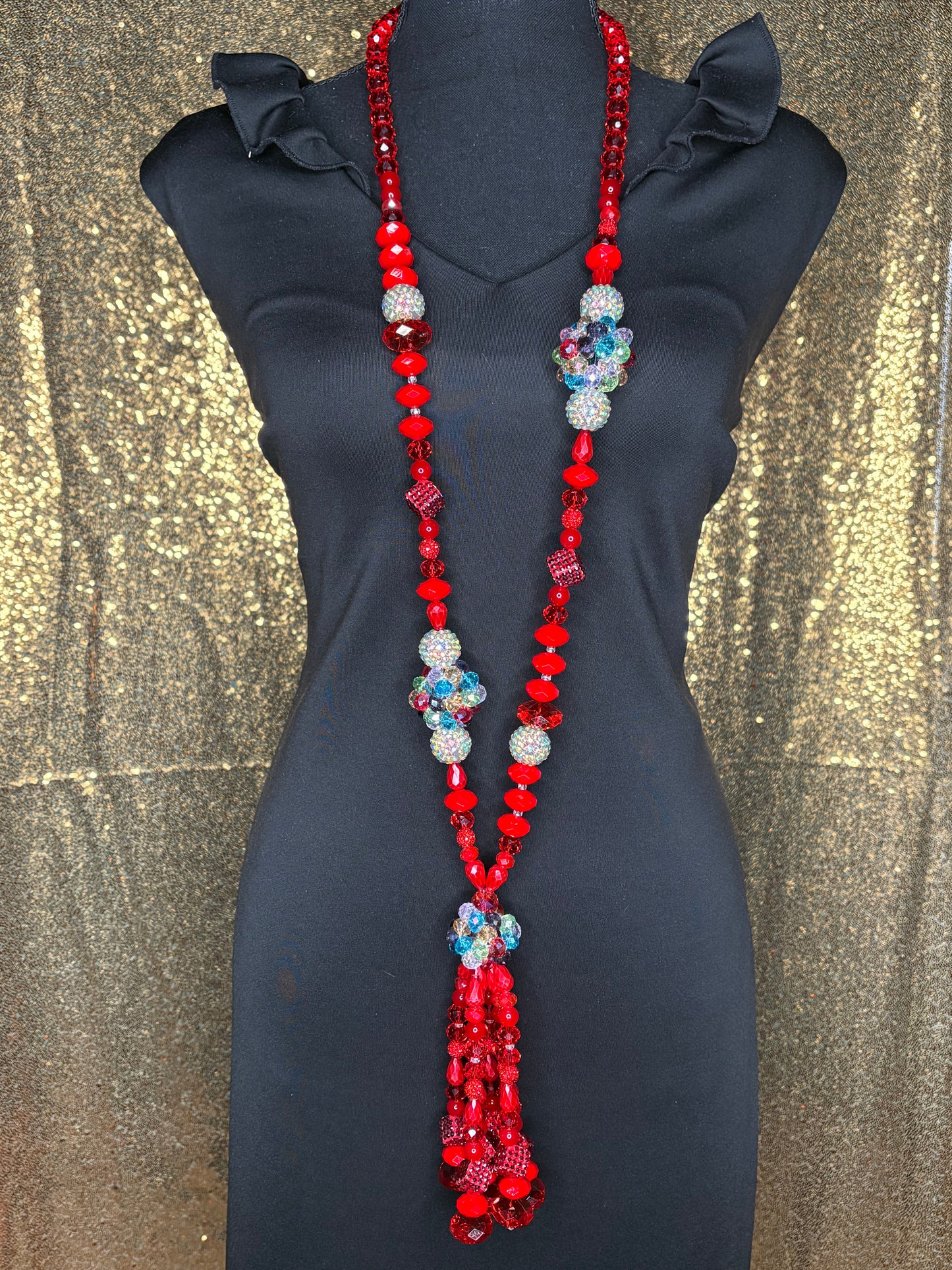 Red & Multicolored - Tassel