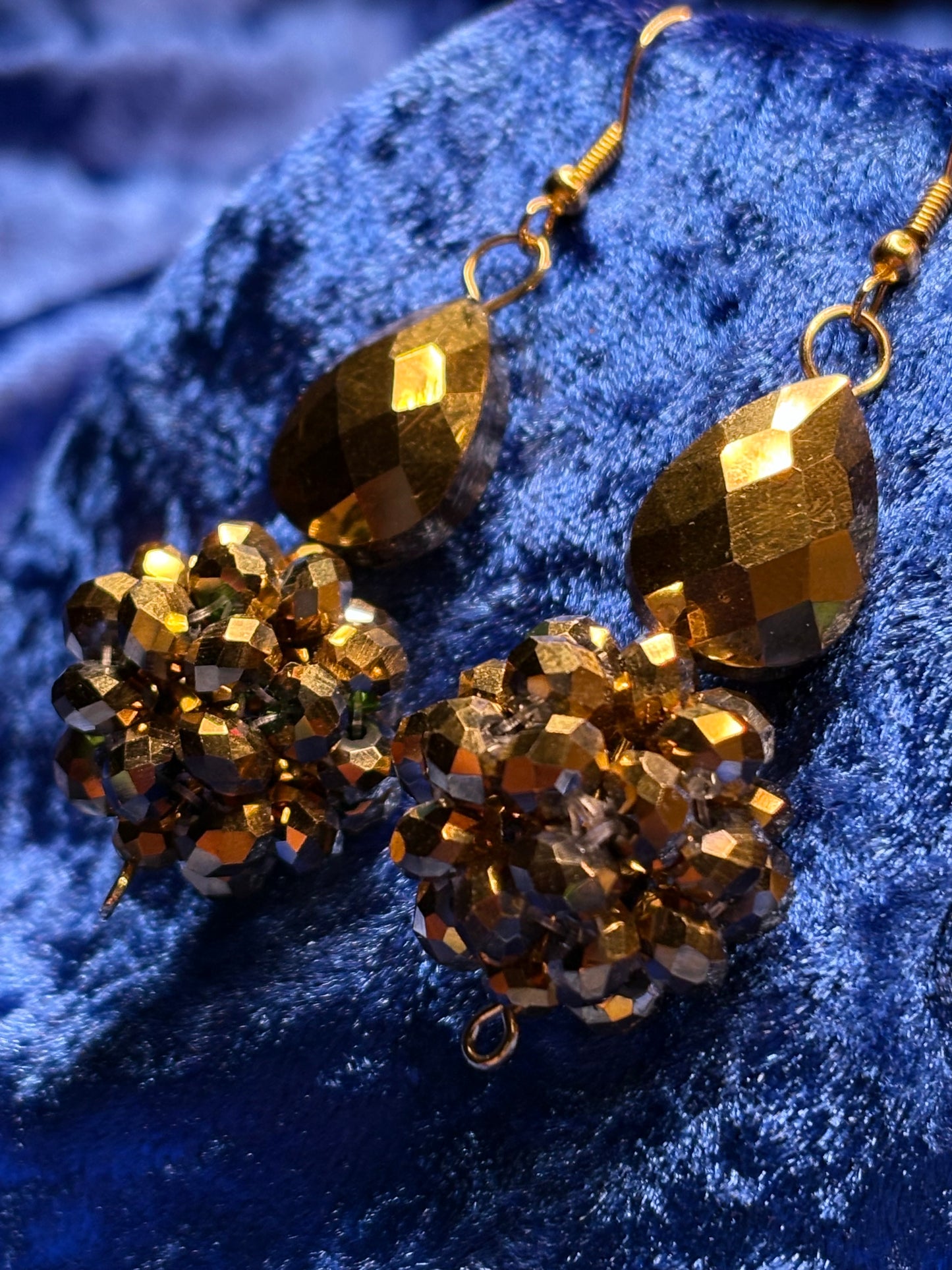 Gold Medium Bead Ball Earrings