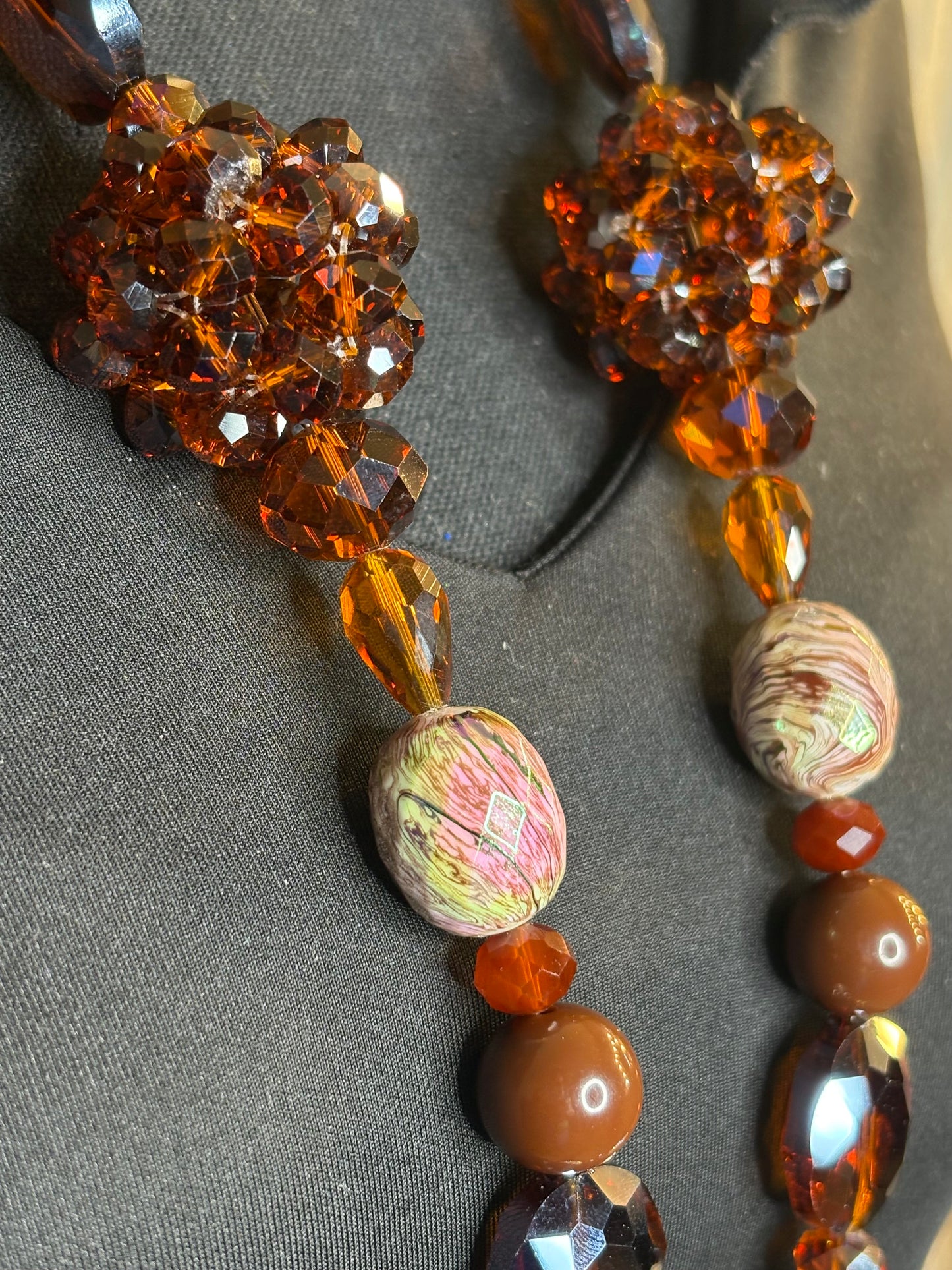 Chocolate Brown & Iridescent - Tassel
