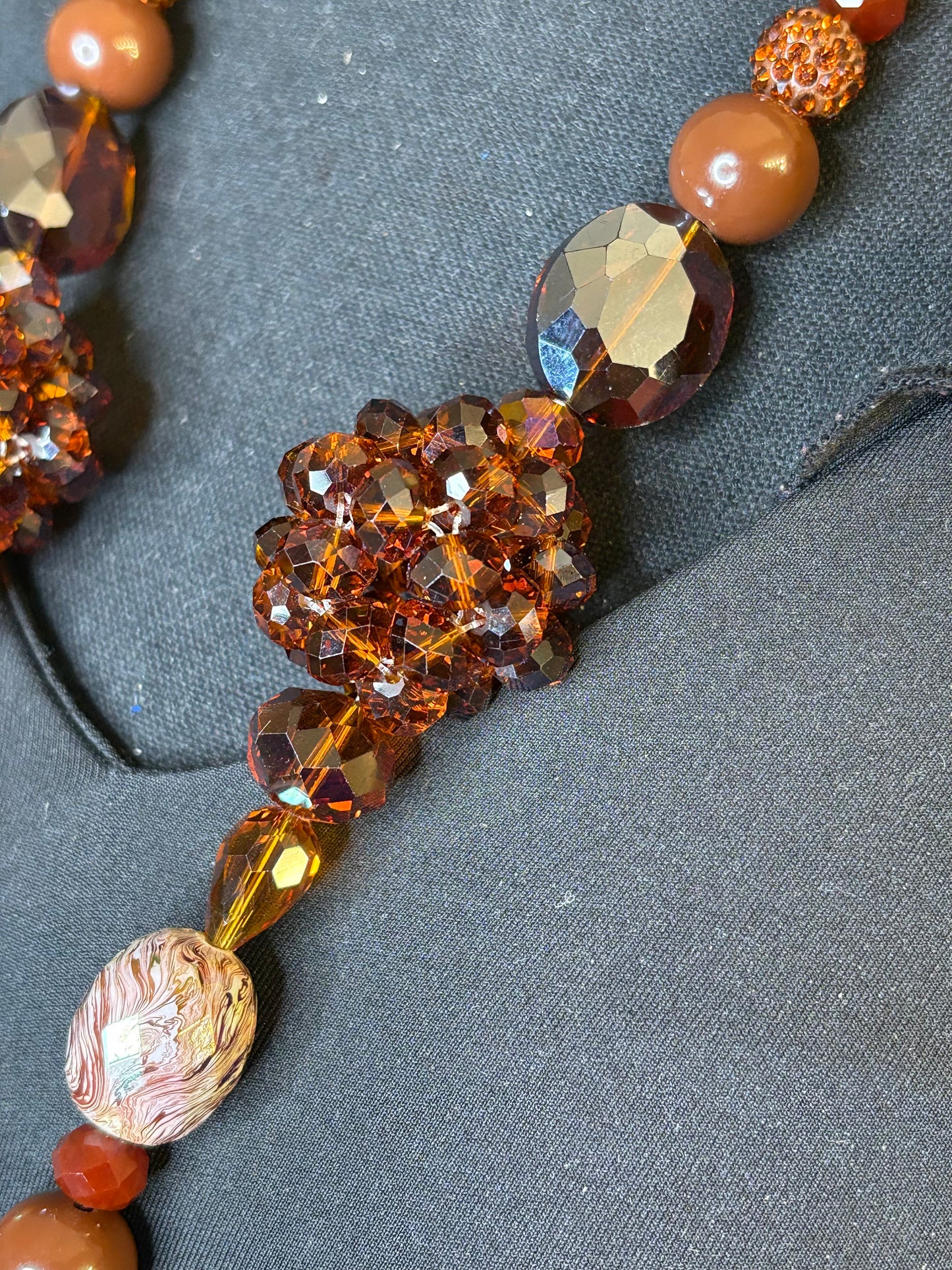 Chocolate Brown & Iridescent - Tassel