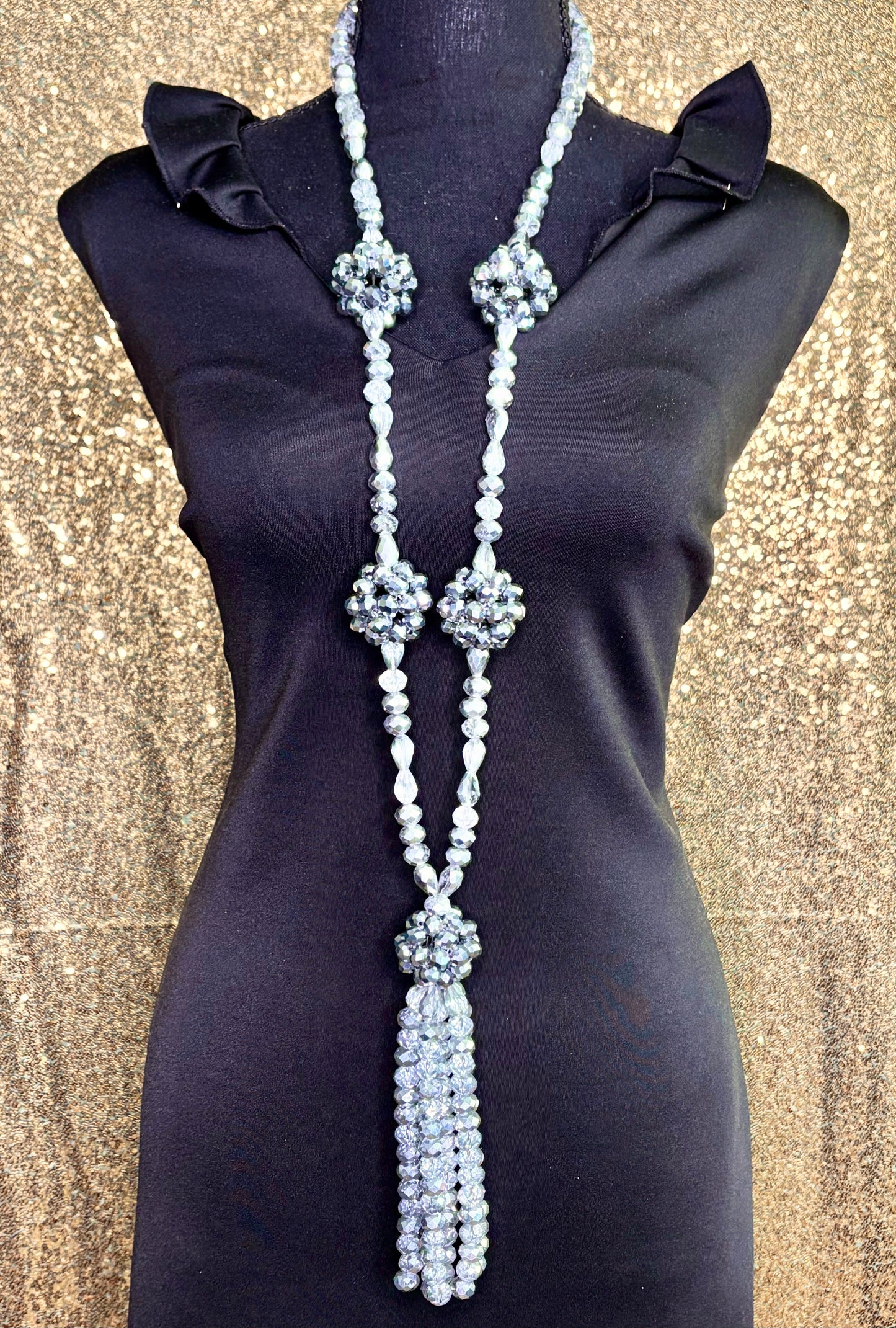 Clear Ombré Silver - Tassel