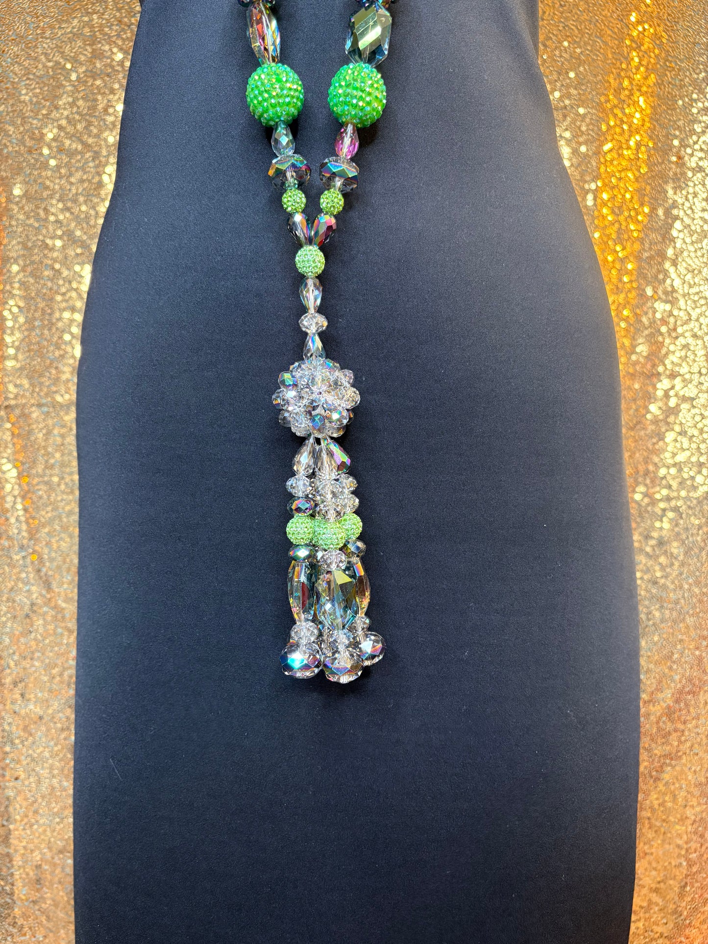 Lime Green Iridescent - Tassel
