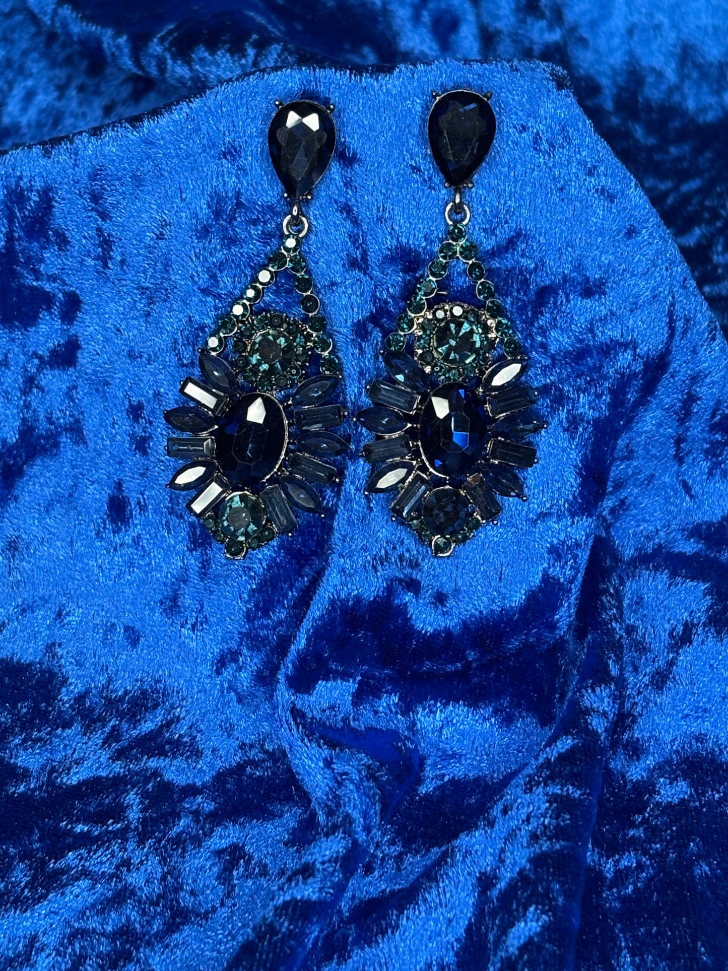 Navy Blue Post Earrings
