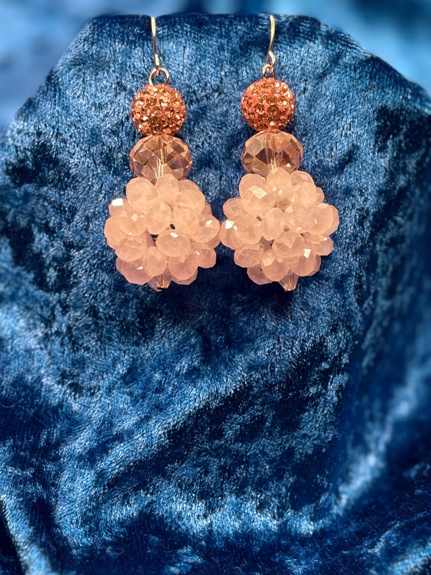 Soft Pink Medium Bead Ball Earrings