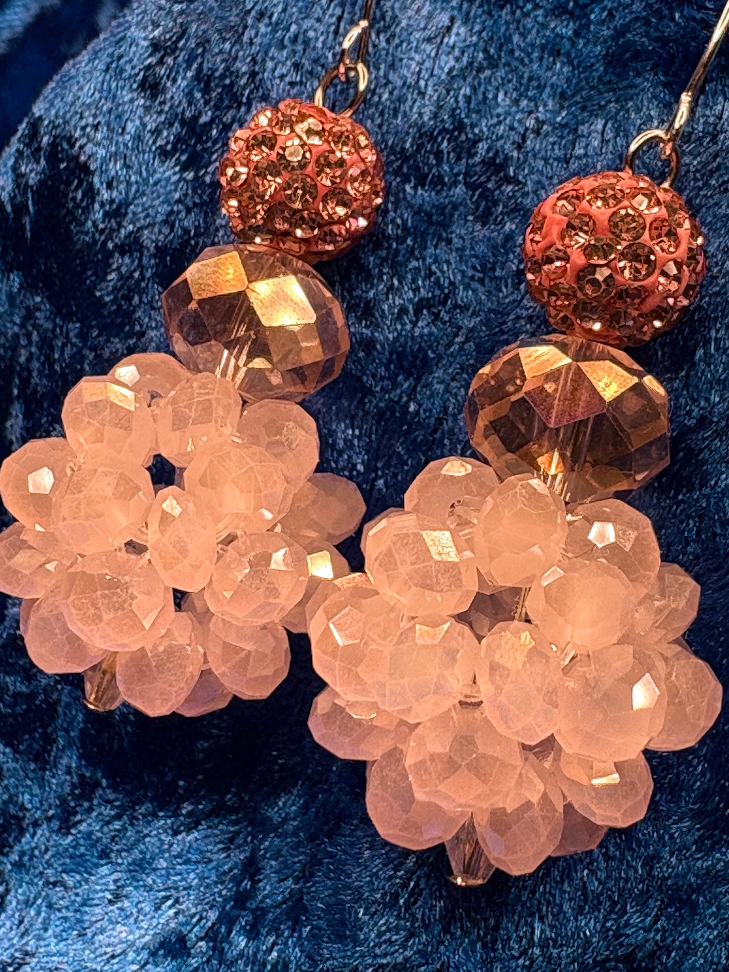 Soft Pink Medium Bead Ball Earrings