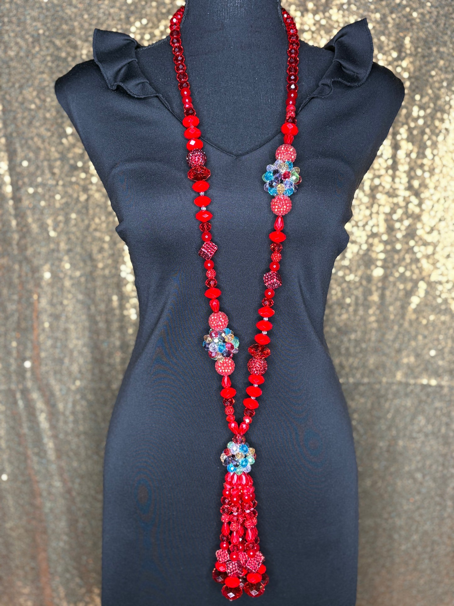 Red & Multicolored - Tassel