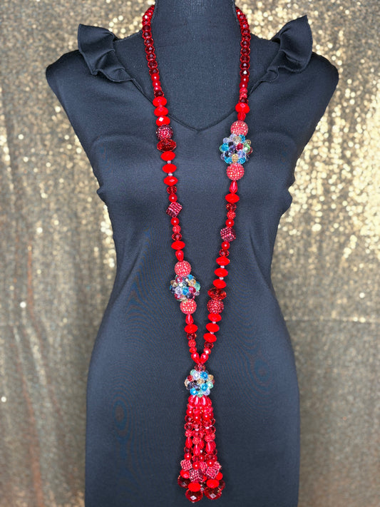 Red & Multicolored - Tassel