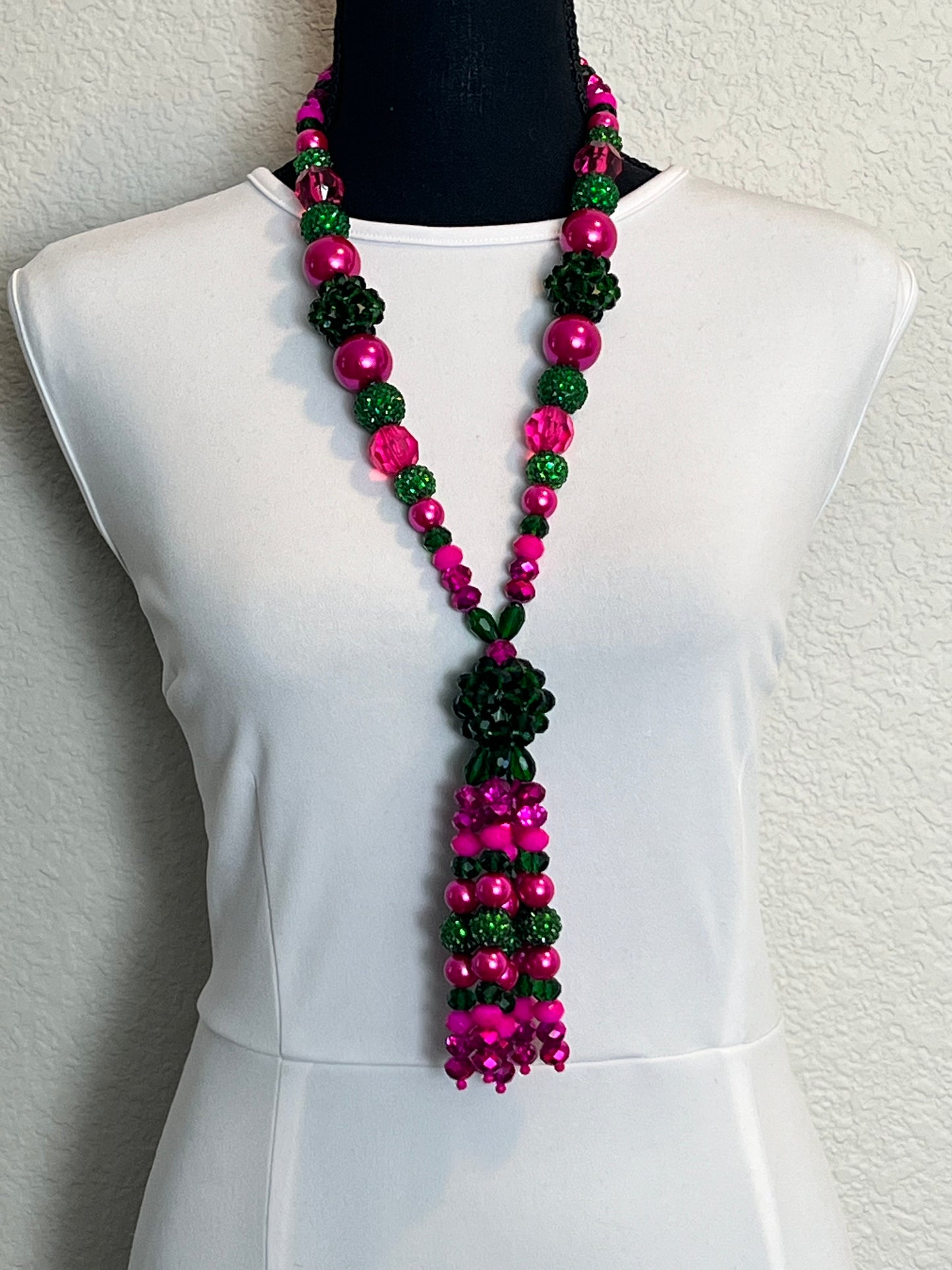 Green & Pink - Tassel