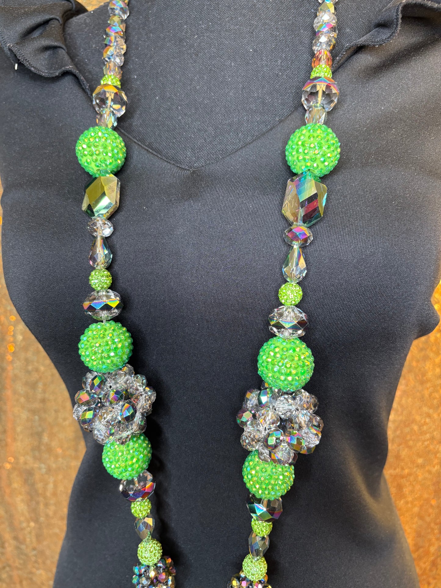 Lime Green Iridescent - Tassel