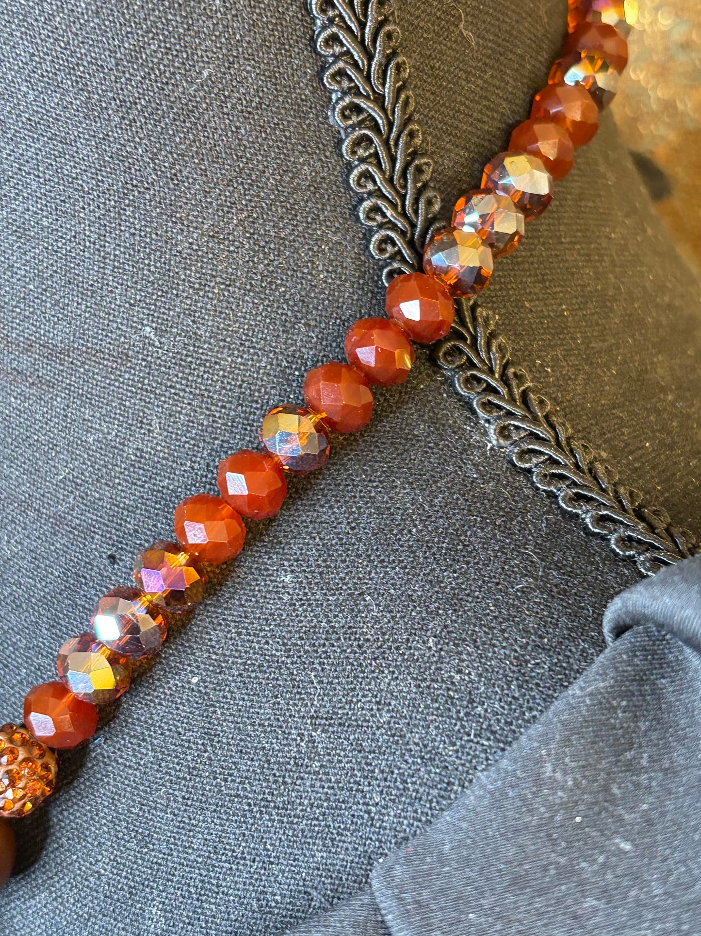 Chocolate Brown & Iridescent - Tassel