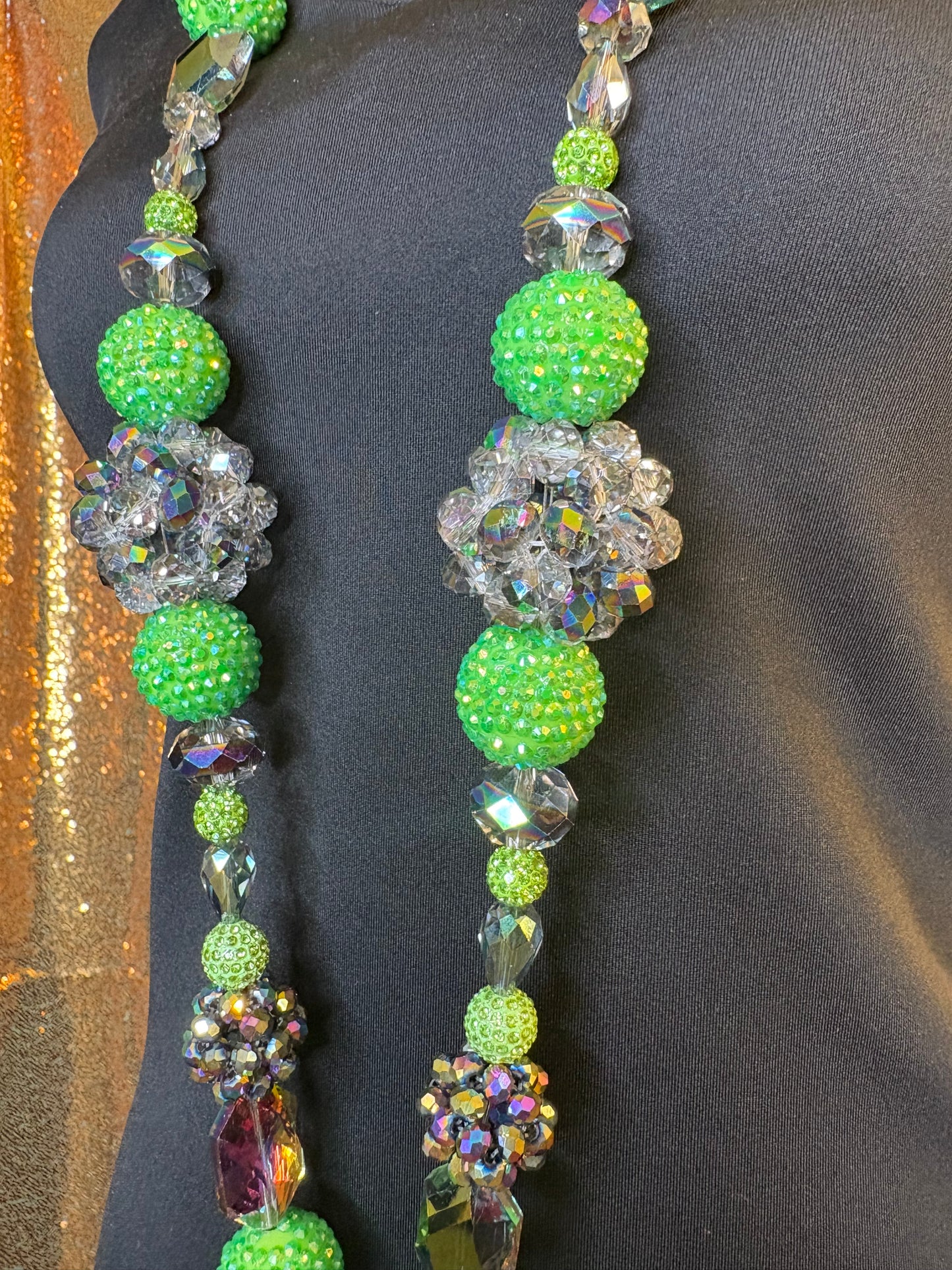 Lime Green Iridescent - Tassel