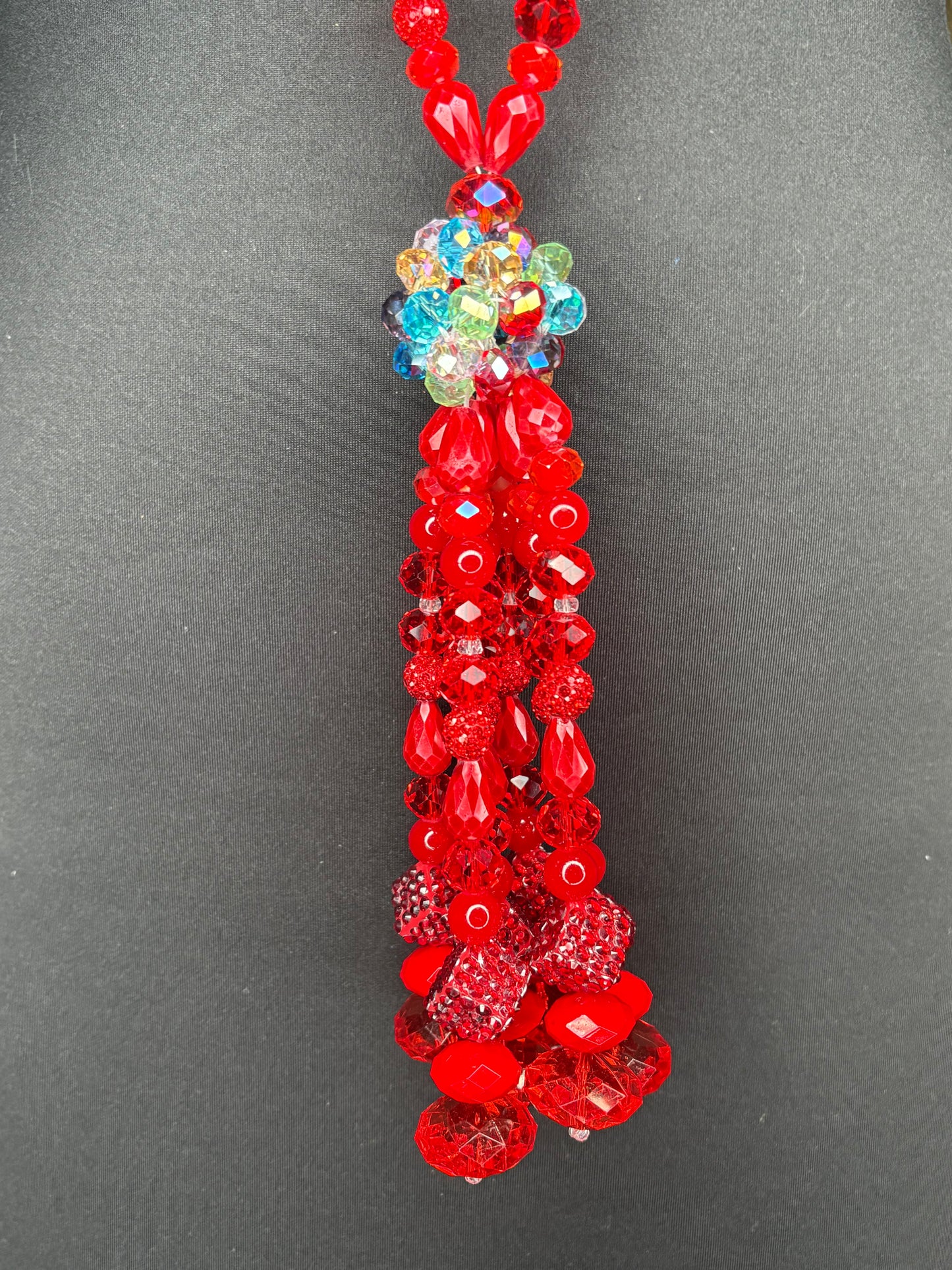 Red & Multicolored - Tassel