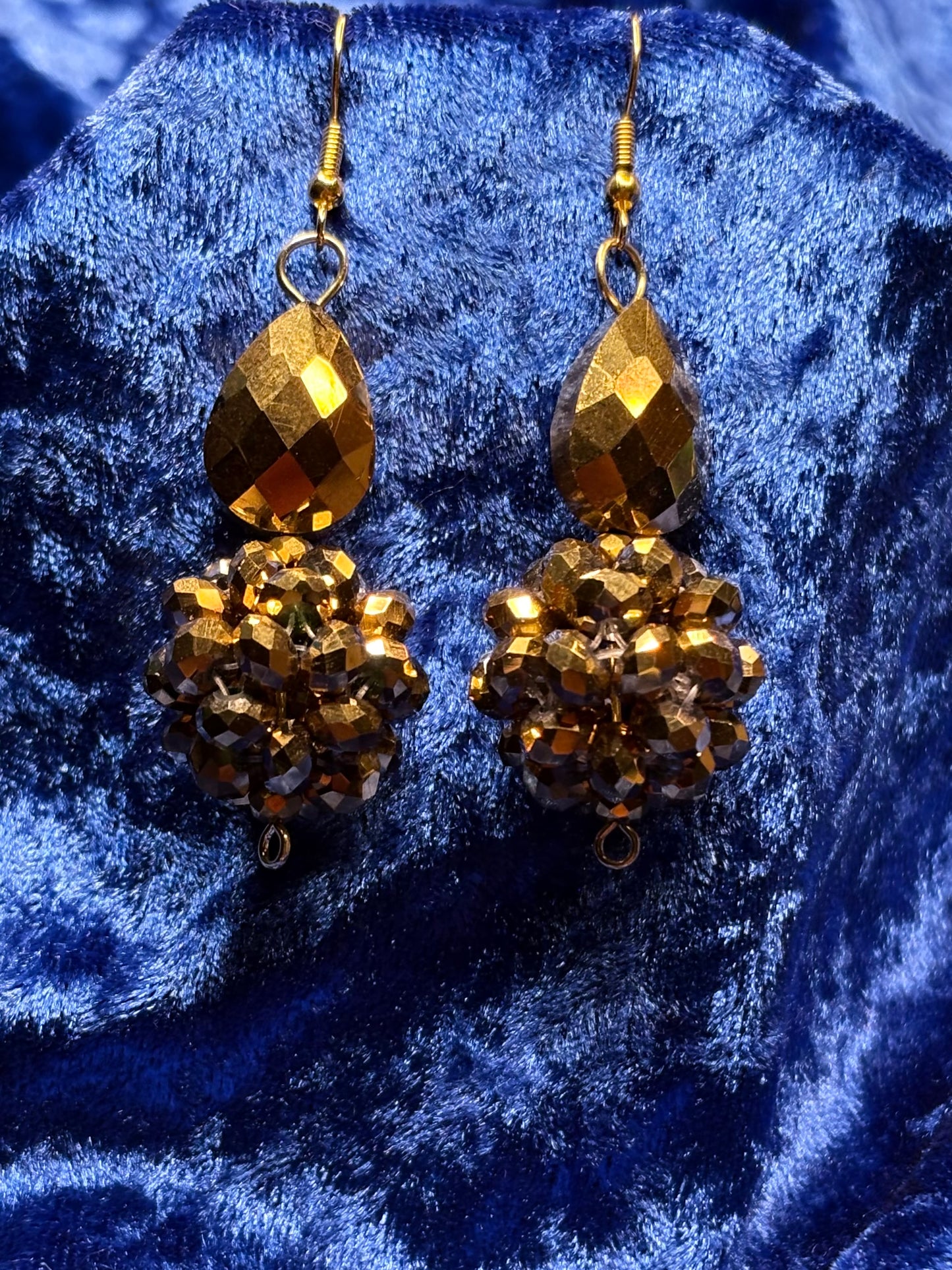 Gold Medium Bead Ball Earrings