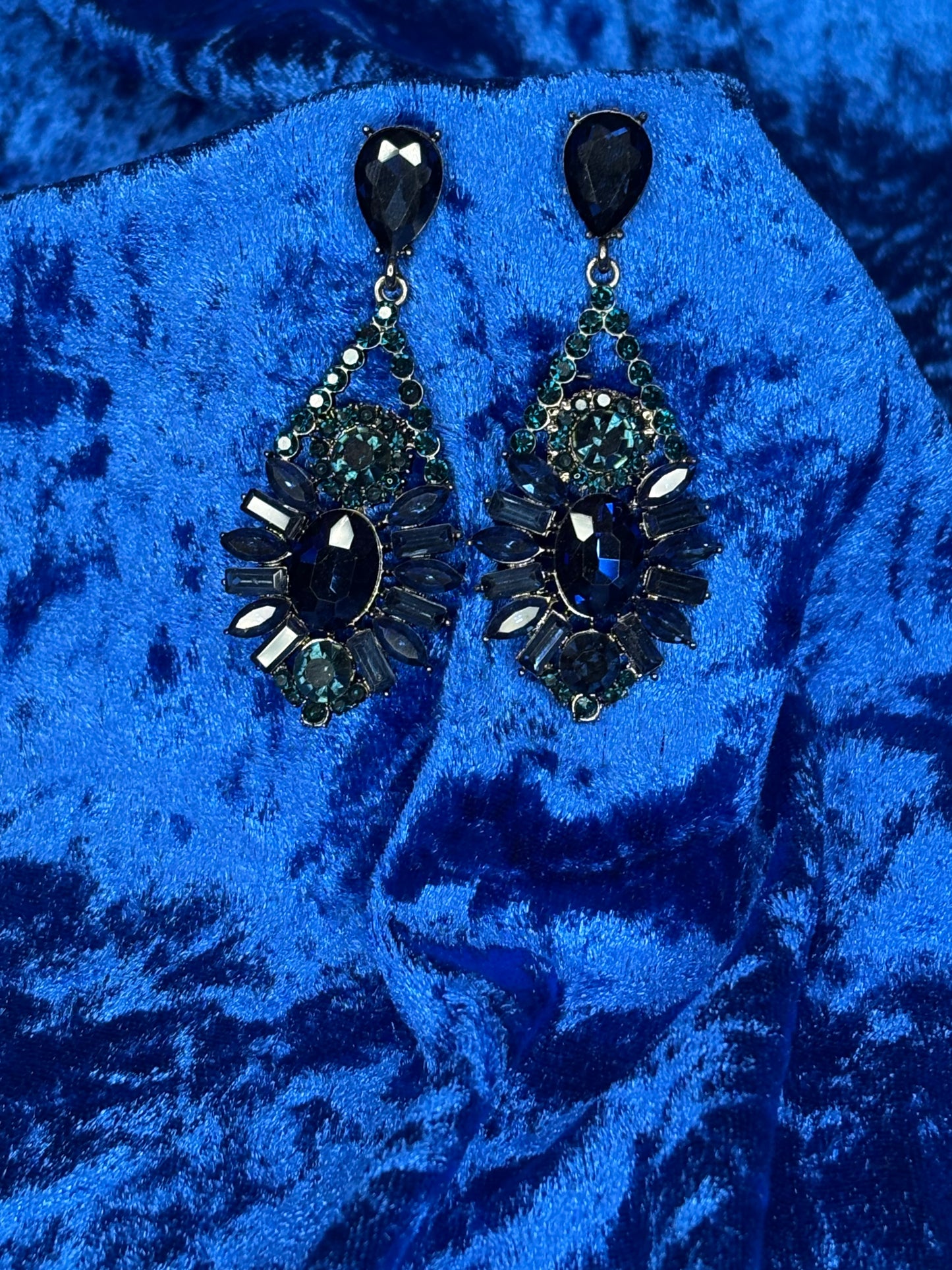 Navy Blue Post Earrings
