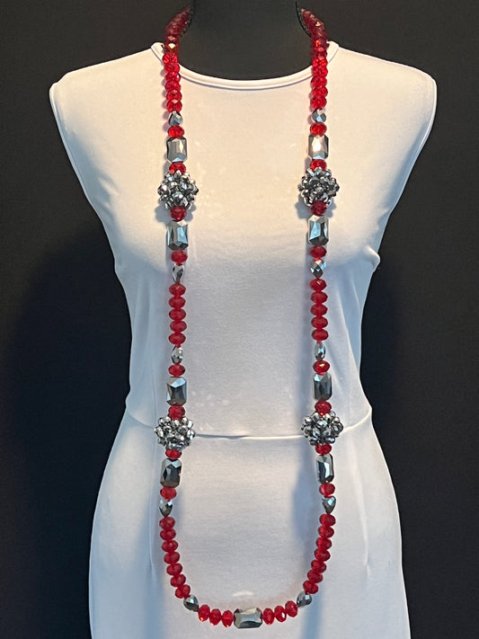 Red & Silver - Round