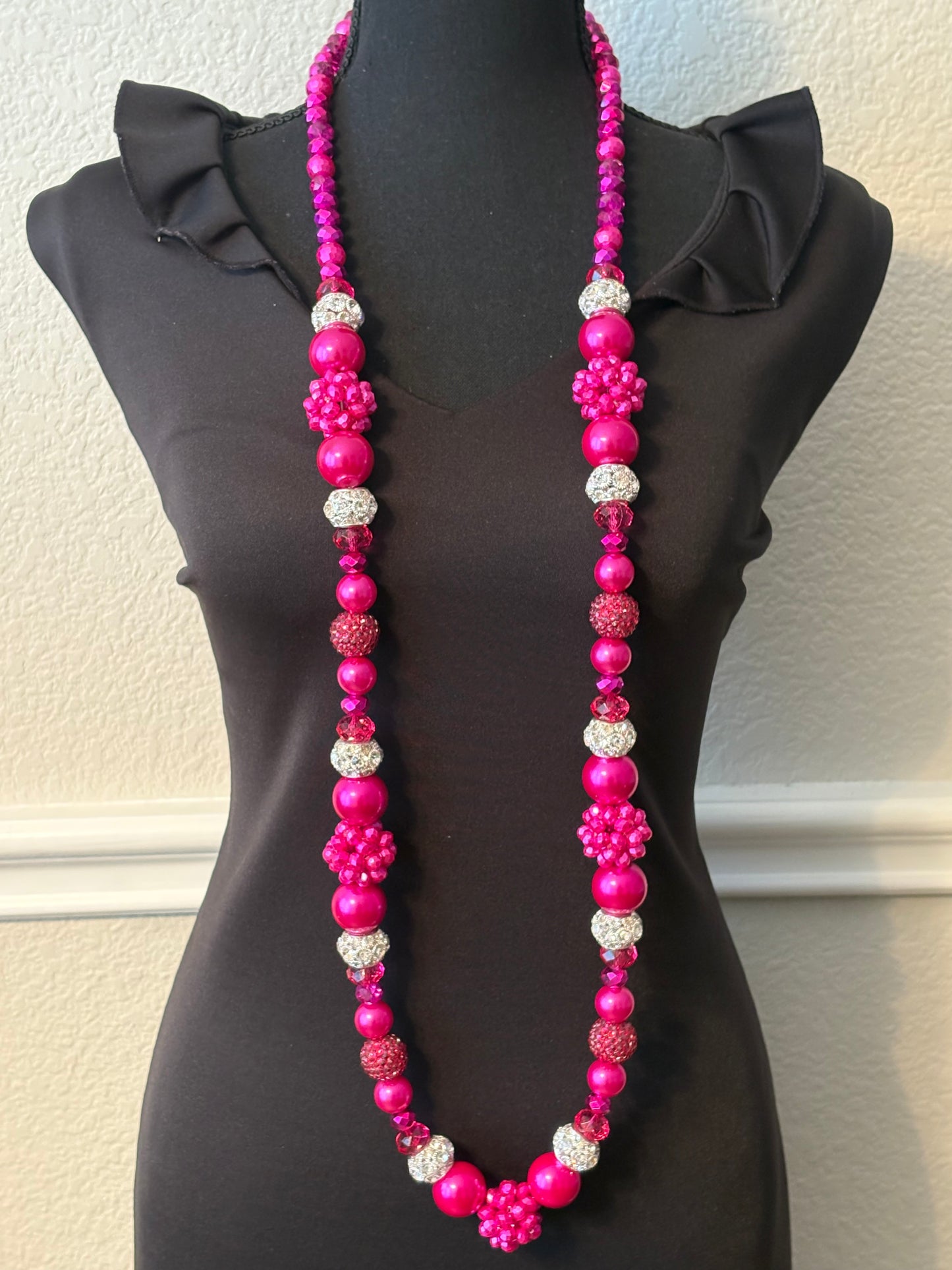 Pink & Silver- Round