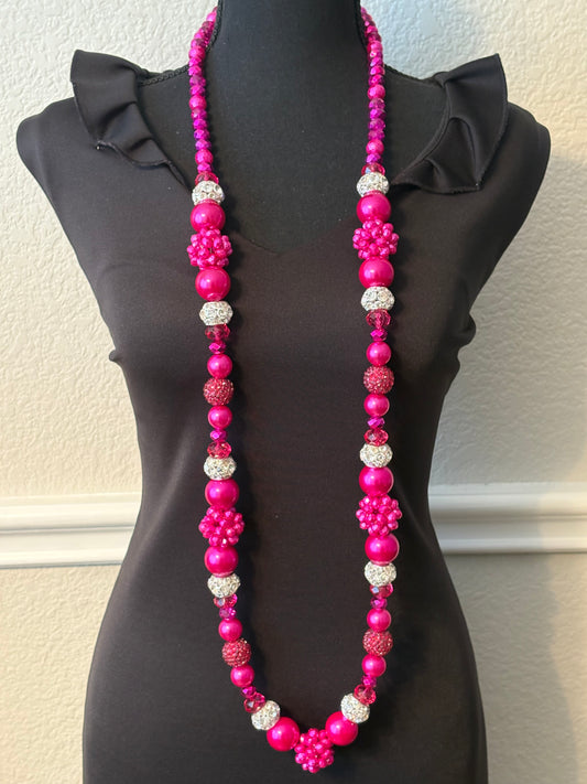 Pink & Silver- Round