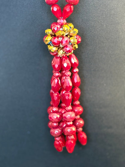 Burgundy & Gold - Tassel