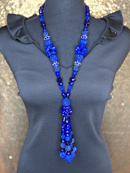 Royal Blue & Silver - Tassel