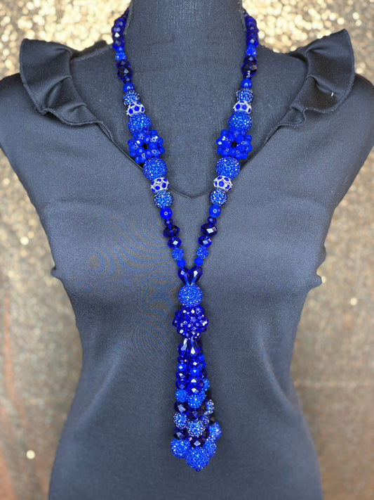 Royal Blue & Silver - Tassel