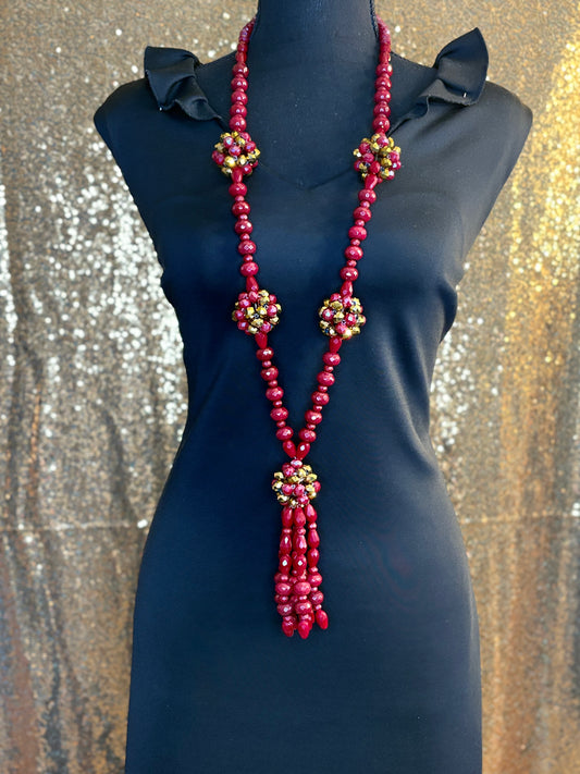 Burgundy & Gold - Tassel