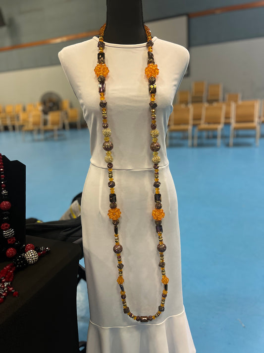 Orange, Bronze & Gold - Round