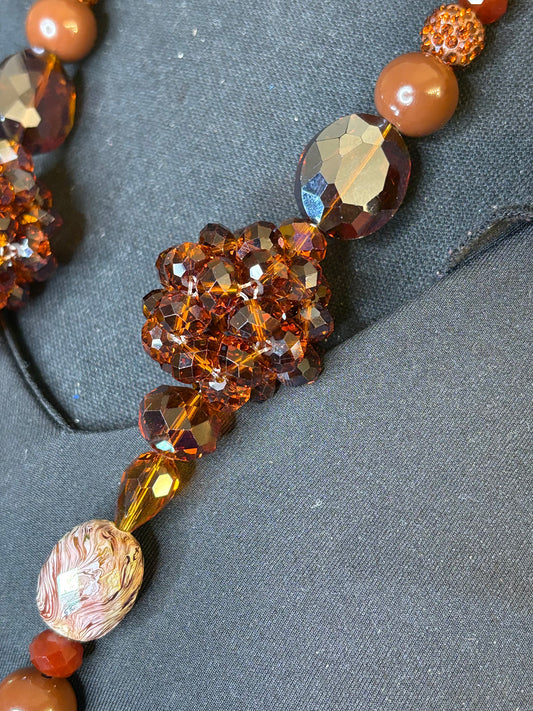 Chocolate Brown & Iridescent - Tassel