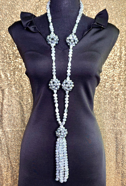 Clear Ombré Silver - Tassel