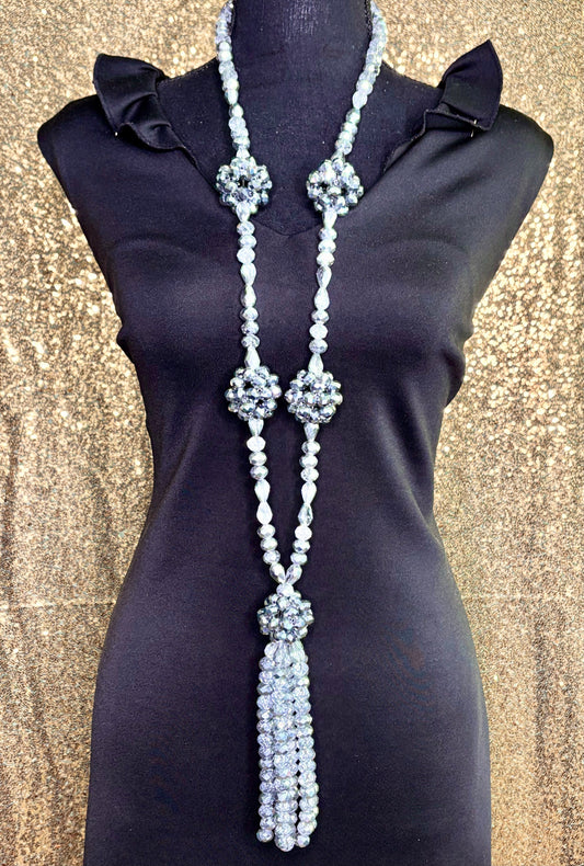 Clear Ombré Silver - Tassel