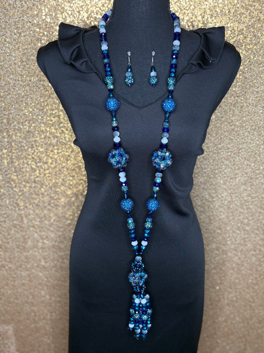 Blue & White - Tassel