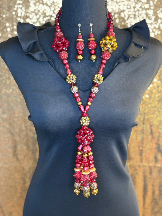 Burgundy & Gold - Tassel