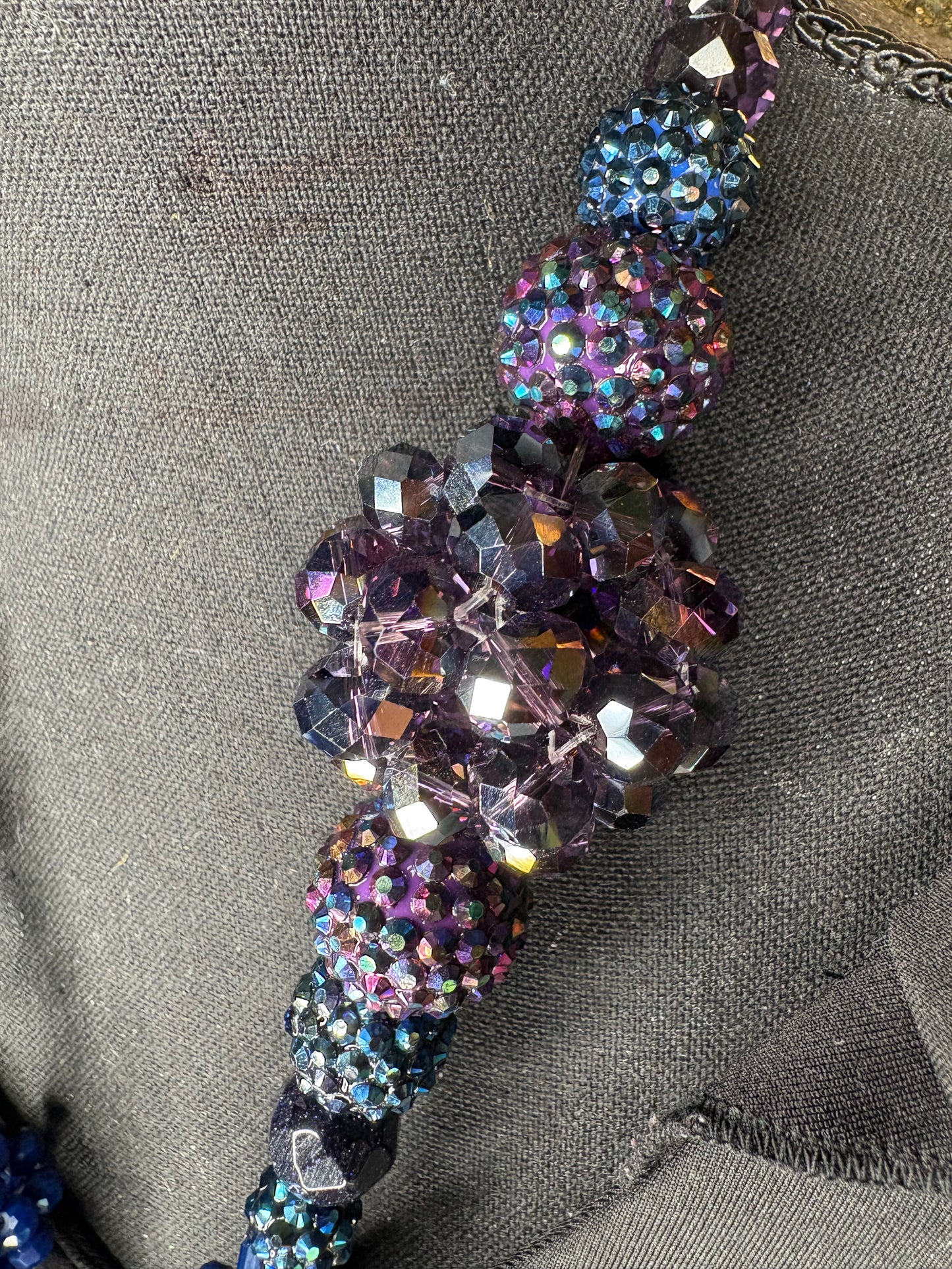 Navy Blue & Dark Purple - Tassel