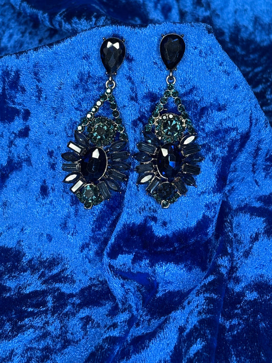 Navy Blue Post Earrings