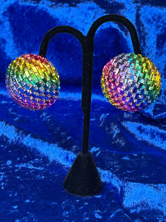 Multicolored Clip-On Earrings