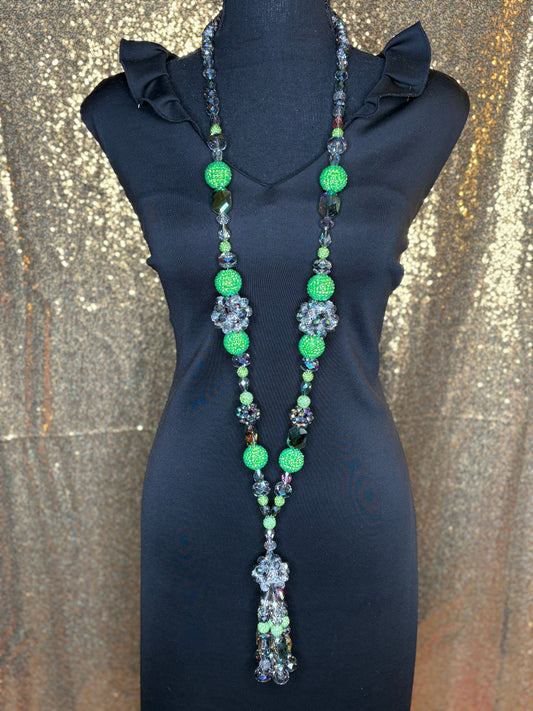 Lime Green Iridescent - Tassel