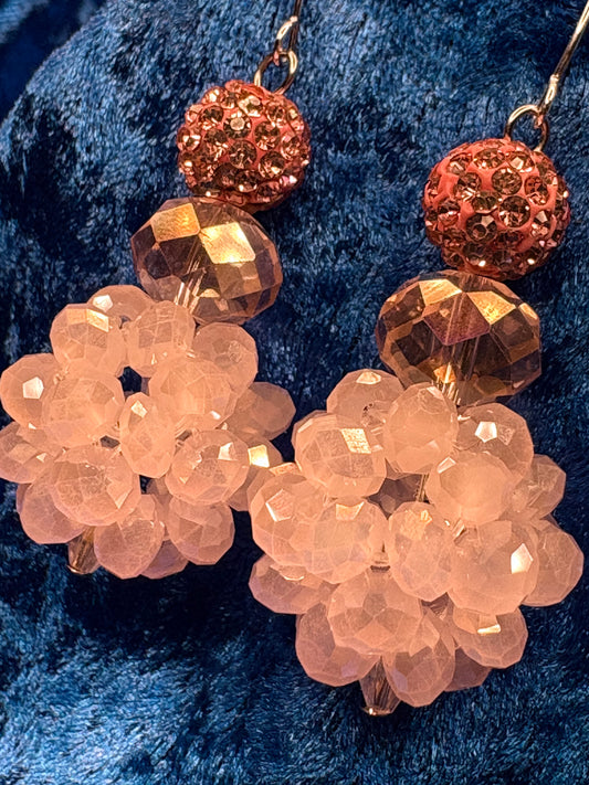 Soft Pink Medium Bead Ball Earrings