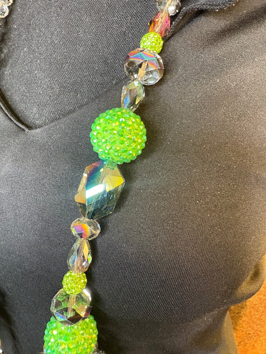 Lime Green Iridescent - Tassel