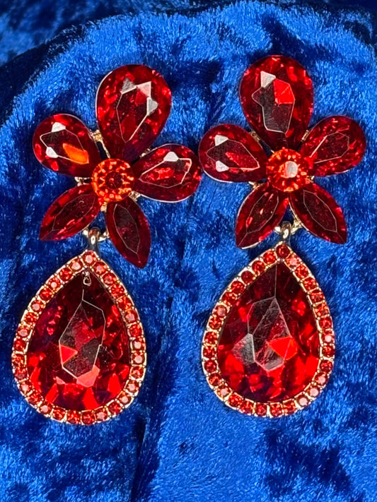 Red Post Earrings