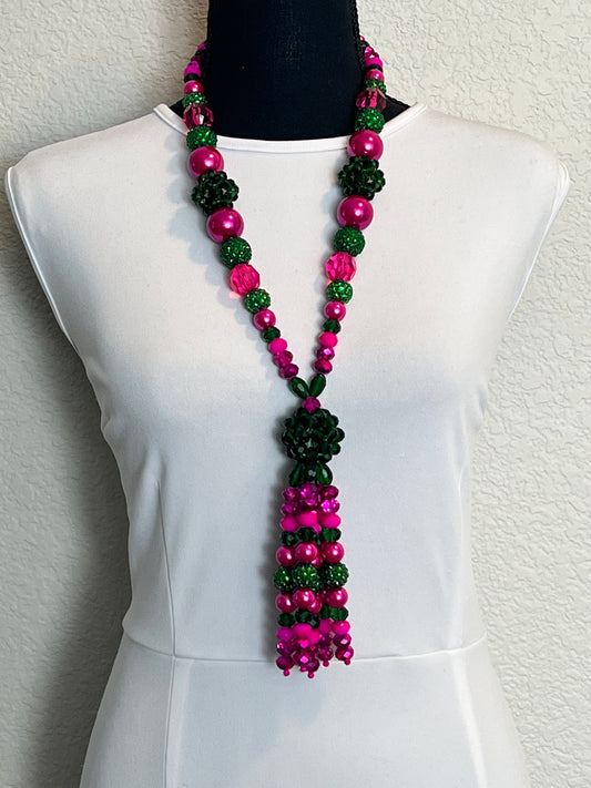 Green & Pink - Tassel