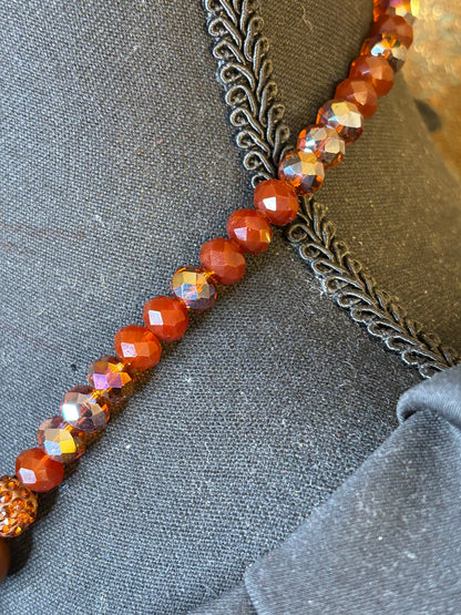 Chocolate Brown & Iridescent - Tassel