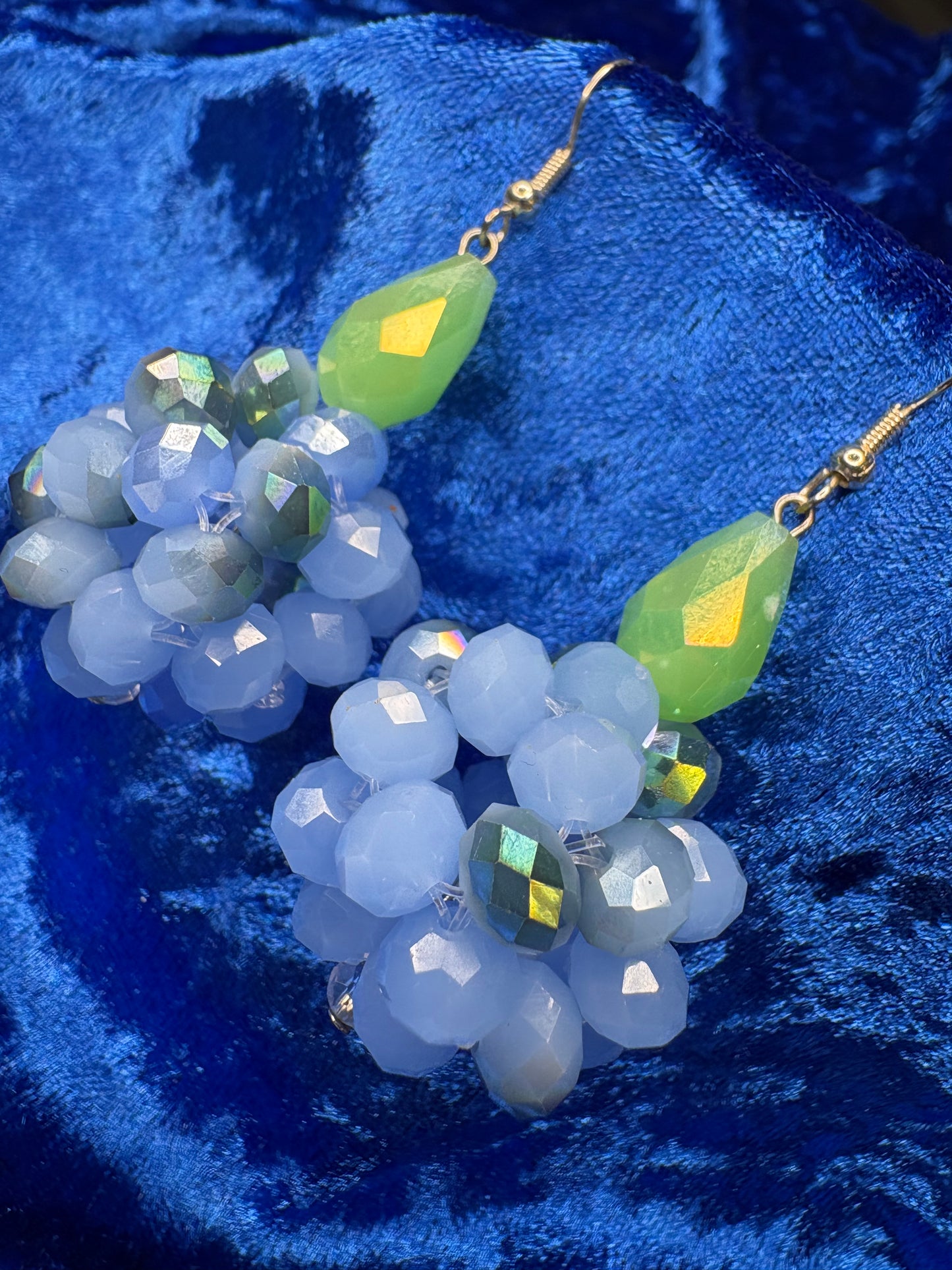 Blue & Lime Green Earrings