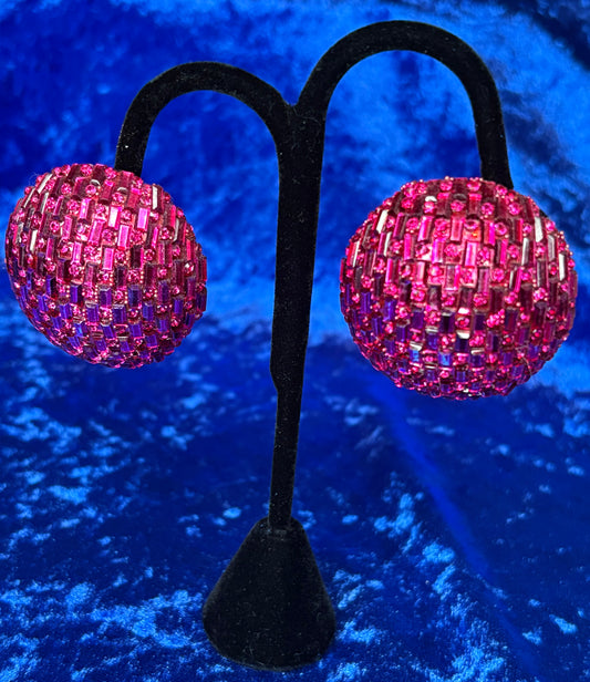 Pink Clip-On Earrings