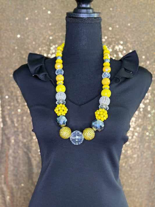Yellow, Clear & Silver - Round