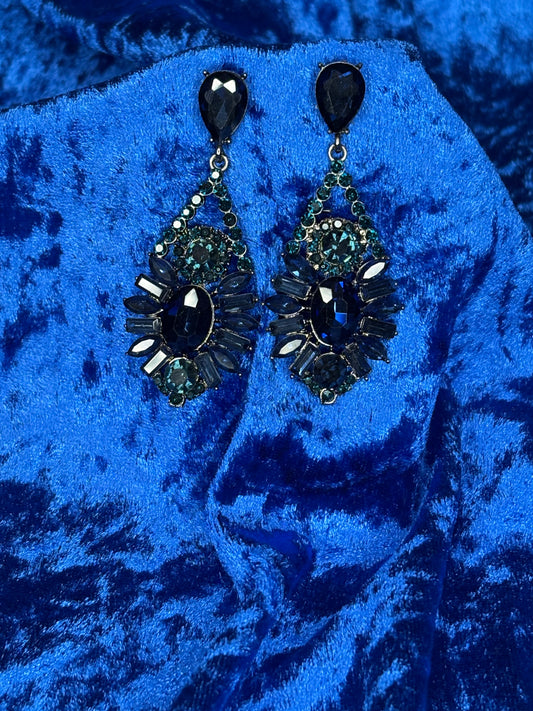 Navy Blue Post Earrings