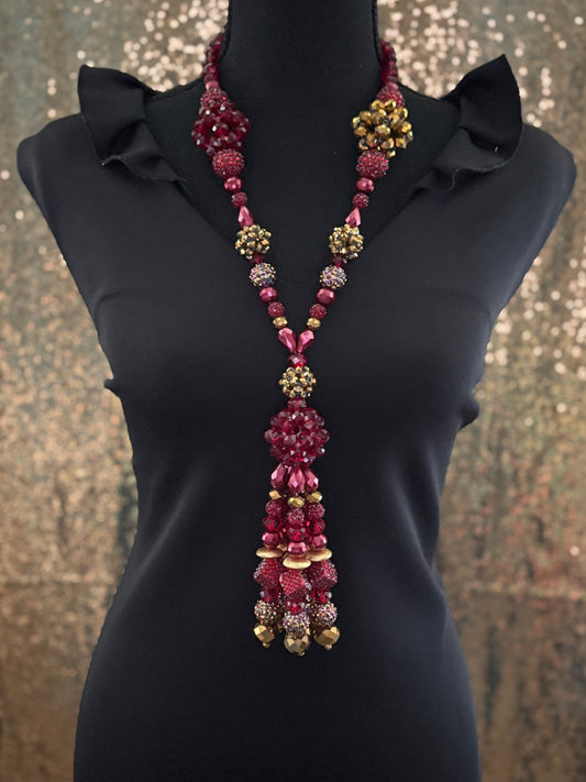 Burgundy & Gold - Tassel