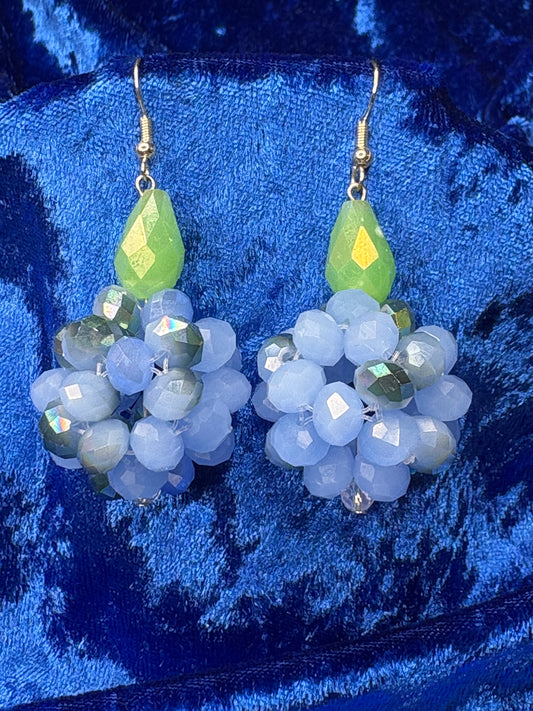 Blue & Lime Green Earrings