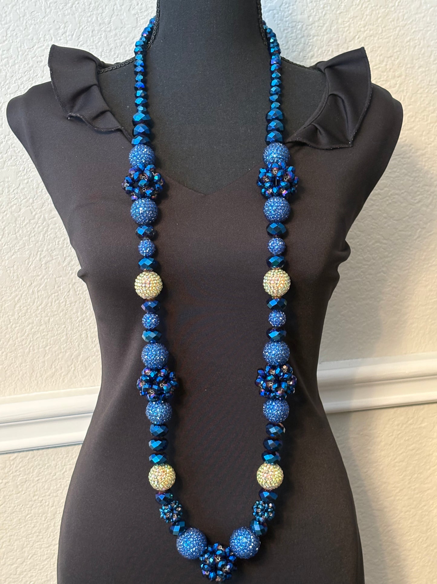Metallic Blue & Iridescent - Round