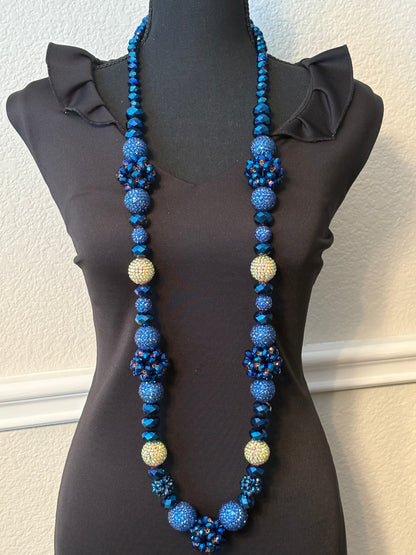 Metallic Blue & Iridescent - Round