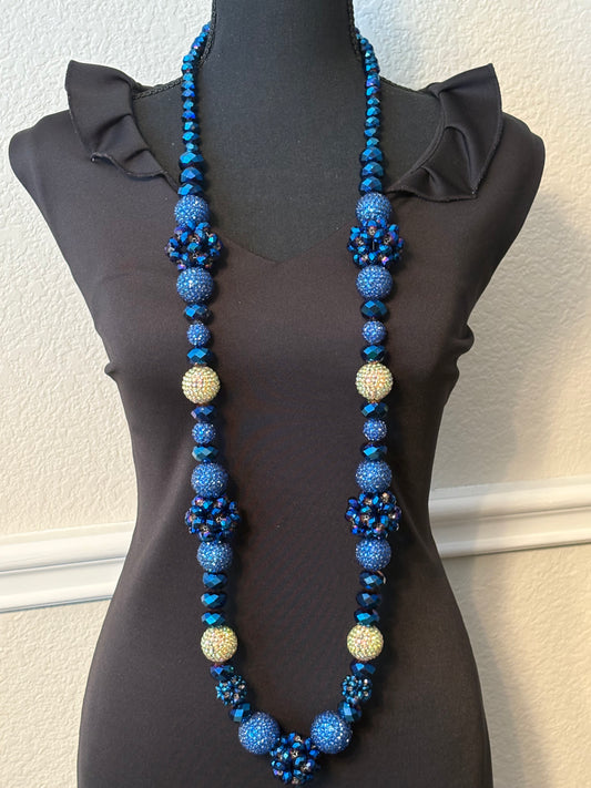 Metallic Blue & Iridescent - Round