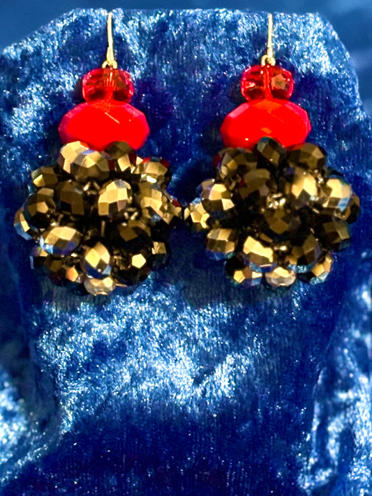 Red & Silver Earrings